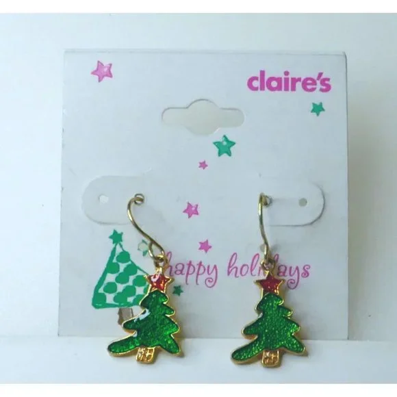 Claire's Jewelry Vintage Claires Happy Holidays Christmas Tree